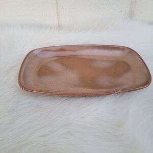 Frankoma Pottery Tray 5PS 9.5 inches Gold brown